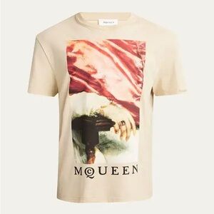 Alexander McQueen Beige Artistic Print T-Shirt - L